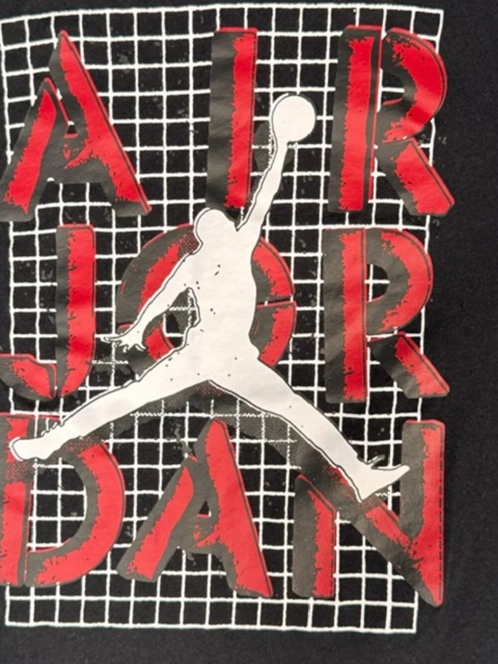Jordan Jumpman Stack Graphic T Shirt Boys XL 13-15 Black Red Air Jordan EUC